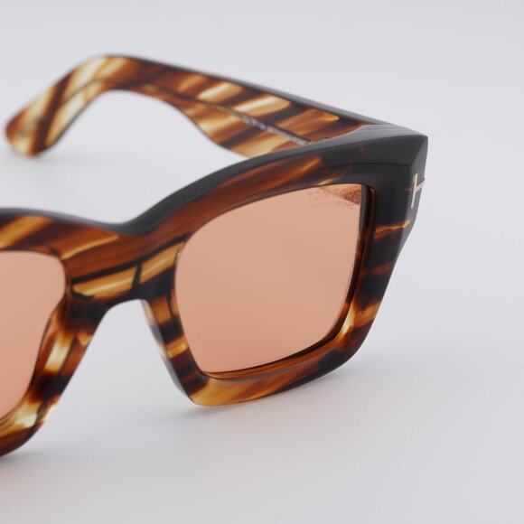 Tom Ford Ilias FT1154 55E Sunglasses Havana Square Frame, Brown Lenses - Picture 2 of 12